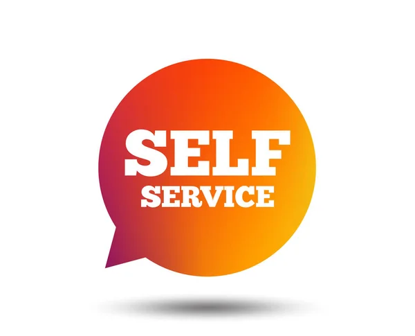 Self Service Sign Icon Maintenance Symbol Speech Bubble Blurred Gradient — Stock Vector