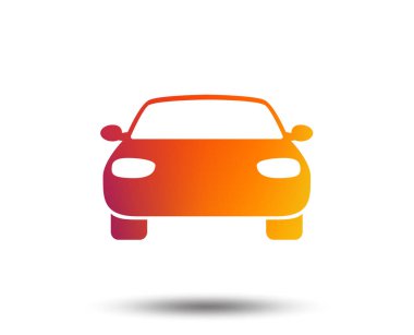 Araba işareti simgesi. Teslimat ulaşım sembolü. Degrade tasarım öğesi bulanık. Canlı grafik düz simge. Vektör çizim.