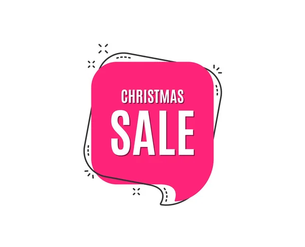Christmas Sale Special Offer Price Sign Advertising Discounts Symbol Speech — Stock Vector