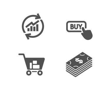 Fragile kümesi paketi, hizmet ve çay simgeler. Soru işareti, maaş çalışanları ve şarap kadehi imzalar. Güvenli nakliye, dişli dişli, cam kupa. Yardım desteği, insanlar kazanç, Cabernet kadehinin. Vektör çizim.