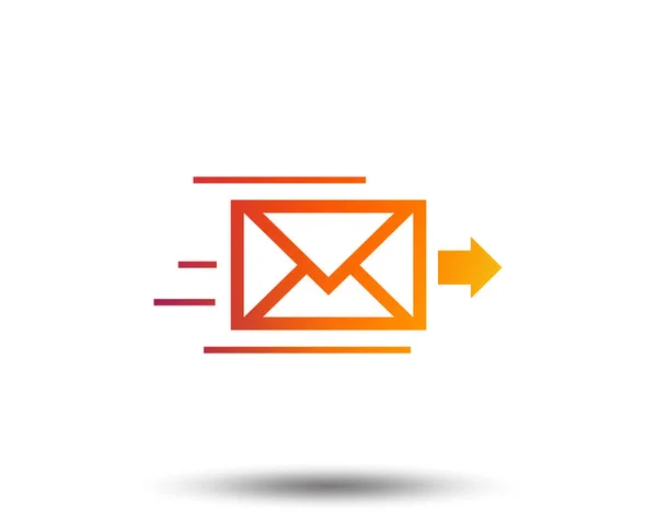 Postzusteller Symbol Umschlag Symbol Botschaftsschild Mail Navigationstaste Verschwommenes Gradient Gestaltungselement — Stockvektor