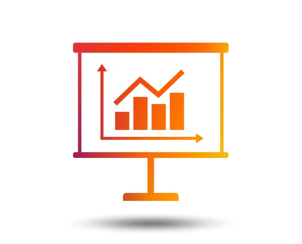 Icono Muestra Cartelera Esquema Símbolo Diagrama Elemento Diseño Gradiente Borroso — Vector de stock