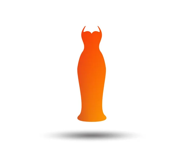 Woman Dress Znak Ikona Eleganckie Oblubienicy Symbol Niewyraźne Element Projektu — Wektor stockowy