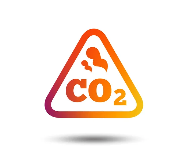 Co2 Koolstofdioxide Formule Teken Pictogram Chemie Symbool Wazig Kleurovergang Ontwerpelement — Stockvector