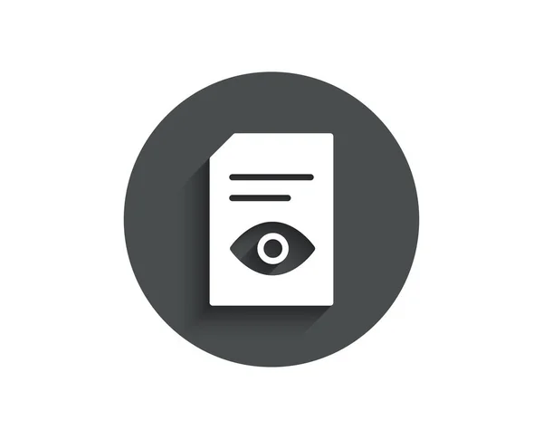Visualizza Documento Semplice Icona Apri File Informazioni Segno Pagina Carta — Vettoriale Stock