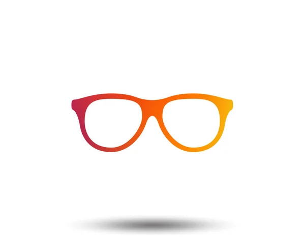 Icono Signo Gafas Retro Símbolo Marco Gafas Elemento Diseño Gradiente — Vector de stock