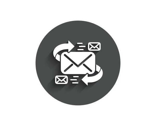 Eenvoudige Postpictogram Communicatie Door Brieven Symbool Mail Chat Teken Cirkel — Stockvector