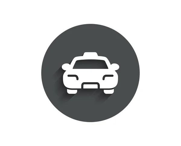 Taxi Icône Simple Panneau Transport Client Symbole Voiture Cercle Bouton — Image vectorielle