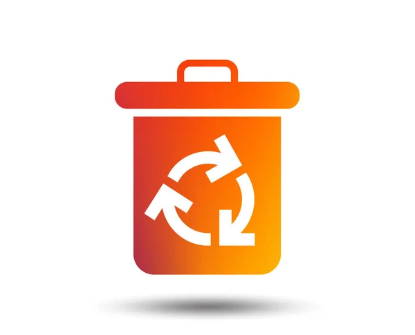 Recycle Bin Icon Reuse Reduce Symbol Blurred Gradient Design Element — Stock Vector