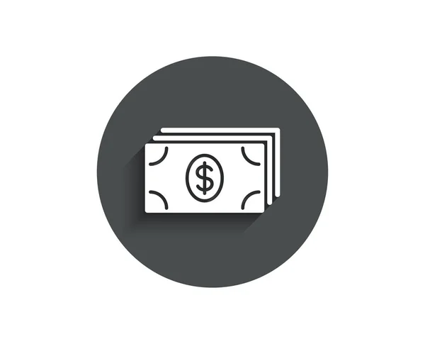 Cash Geld Eenvoudige Pictogram Banking Valutateken Dollar Usd Symbool Cirkel — Stockvector