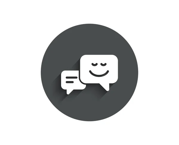 Bulles Vocales Message Avec Smile Icône Simple Signe Émotion Chat — Image vectorielle