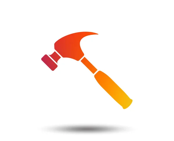 Hammer Sign Icon Repair Service Symbol Blurred Gradient Design Element — Stock Vector