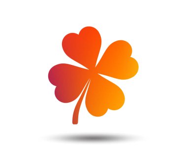 Yonca dört simge beyaz zemin üzerine bırakır.