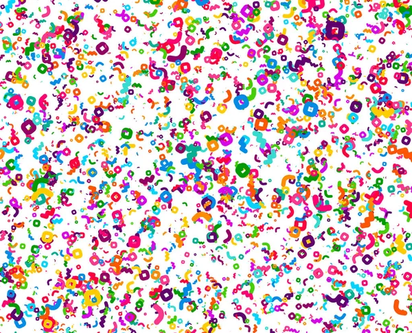 Pièces Confettis Colorés Sur Fond Blanc — Image vectorielle