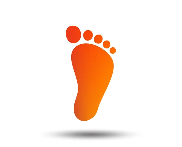 Child Footprint Icon White Background — Stock Vector