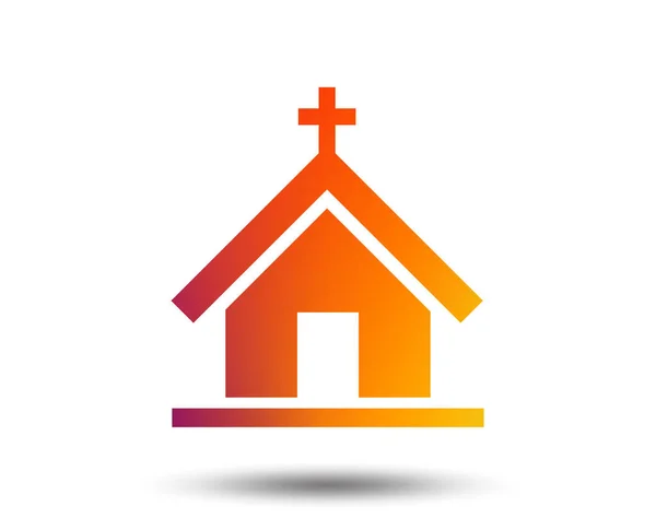 Ícone Igreja Fundo Branco —  Vetores de Stock