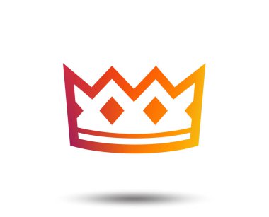 Taç işareti simgesi beyaz arka plan üzerinde