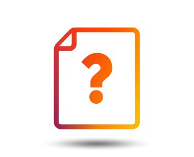 Beyaz arka plan üzerinde dosya belge yardım simgesi