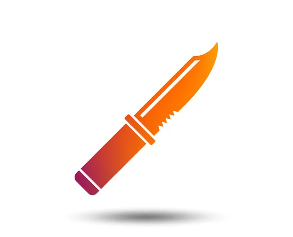 Icono Signo Cuchillo Sobre Fondo Blanco — Vector de stock