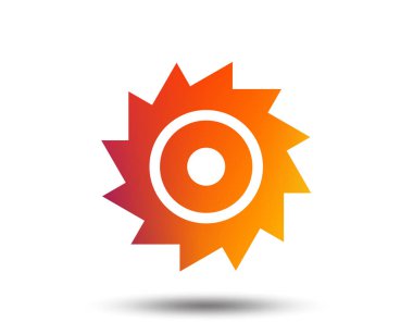 Dairesel tekerlek işareti simgesi beyaz arka plan üzerinde gördüm