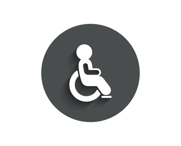 Icona Semplice Disabilitata Pulsante Nero Isolato Sfondo Bianco — Vettoriale Stock