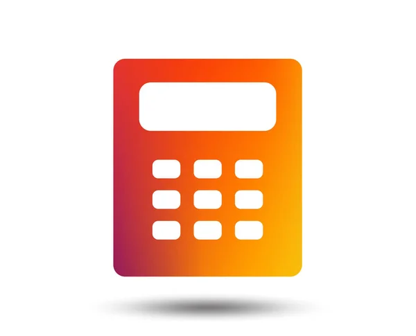 Calculator Sign Icon Bookkeeping Symbol Blurred Gradient Design Element Vivid — Stock Vector