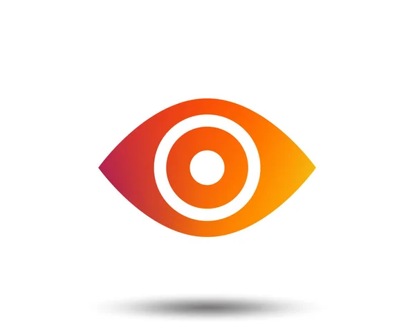 Eye Sign Icon Publish Content Button Visibility Blurred Gradient Design — Stock Vector