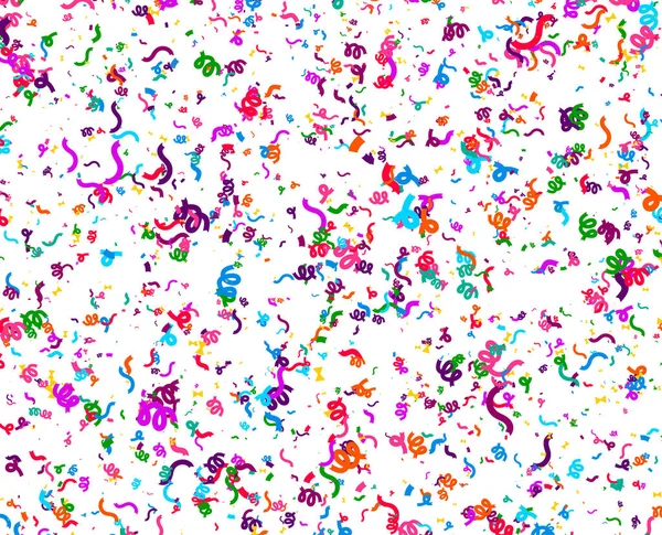 Carnaval Festival Confetti Coloridas Piezas Confeti Fiesta Celebración Fondo Vacaciones — Vector de stock