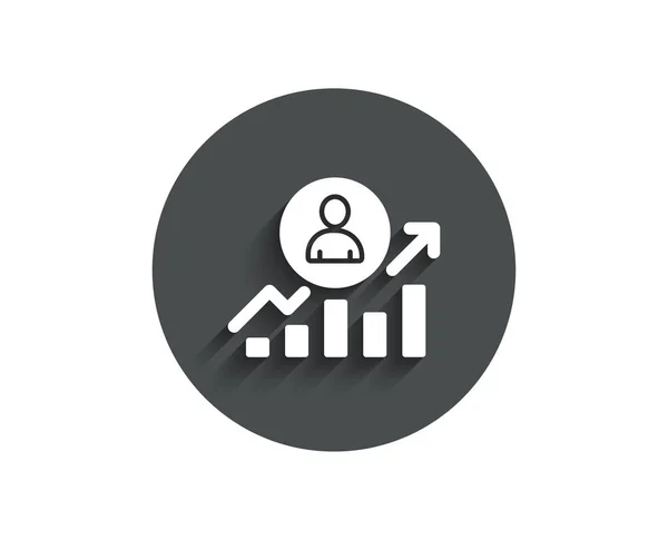 Resultados Empresariales Icono Simple Signo Del Gráfico Crecimiento Profesional Botón — Archivo Imágenes Vectoriales