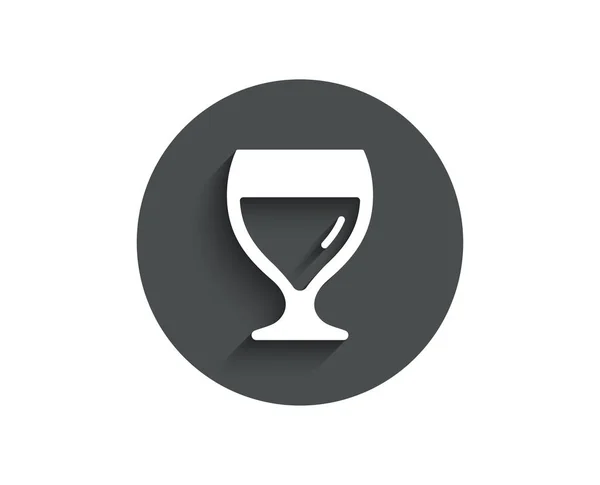 Alcohol Drinken Teken Platte Knop Cirkel Met Schaduw Vector Illustratie — Stockvector