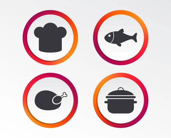 Cocina Iconos Planos Vector Ilustración — Archivo Imágenes Vectoriales