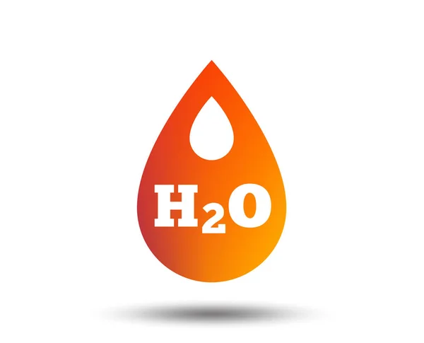 H2O Gota Agua Vívido Icono Plano Gráfico Vector Ilustración — Vector de stock