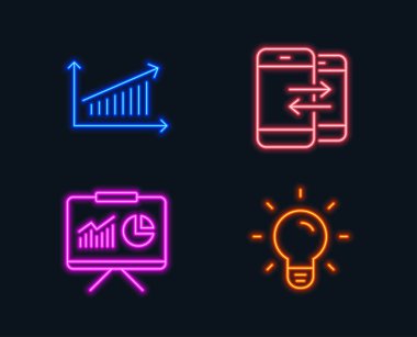 Dizi tanıtımı, grafik ve telefon iletişim düz simgeler, vektör, illüstrasyon