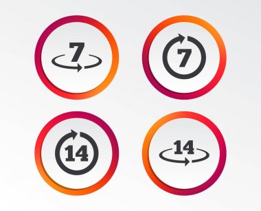 Garanti değişimi düz simgeler, vektör, illüstrasyon