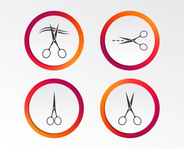 Makas düz simgeler, vektör, illüstrasyon