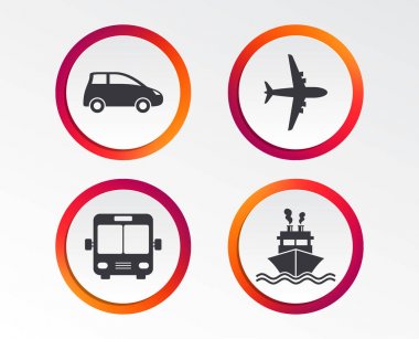 Taşıma düz simgeler, vektör, illüstrasyon