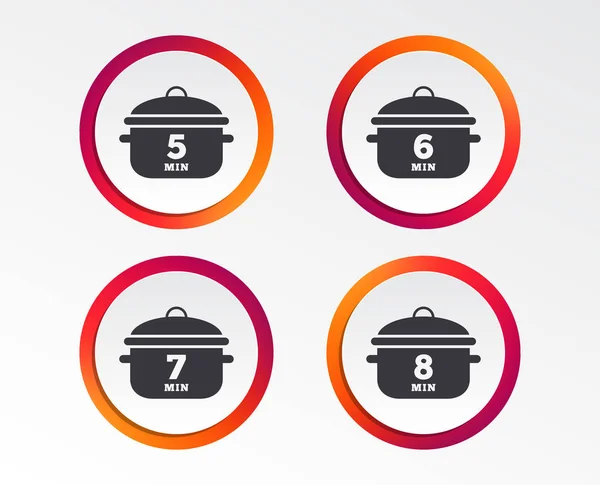 Cooking Pan Flat Icons Vector Illustration — Stock Vector