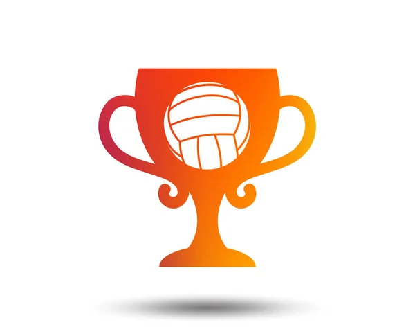 Ganador Voleibol Premio Cupvivid Gráfico Plano Icono Vector Ilustración — Vector de stock