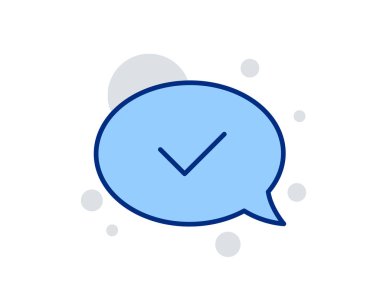 Satır simgesini onaylayın. Kabul edilen veya onaylanan işaret. Vektör