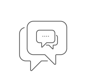 İleti satırı simgesi. Sohbet yorum işareti. Konuşma balonu. Vektör