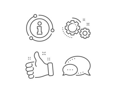 Dişliler çizgi simgesi. Takım çalışması çark işareti. Çalışma süreci. Vektör