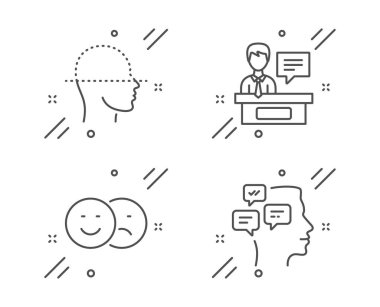 Yüz taraması, Sevgi ve Sergi Simgeleri ayarlandı. Mesaj imzası. Sebze