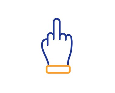 Orta parmak el çizgisi simgesi. Palmiye işareti. Vektör