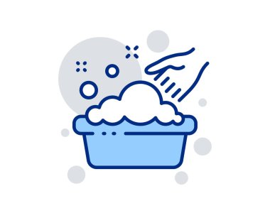 El yıkama ipi ikonu. Çamaşır servisi tabelası. Elbise temizleyici. 