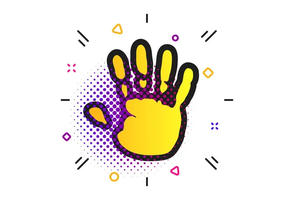 Pictogram van een hand print teken. Stop symbool. Vector — Stockvector