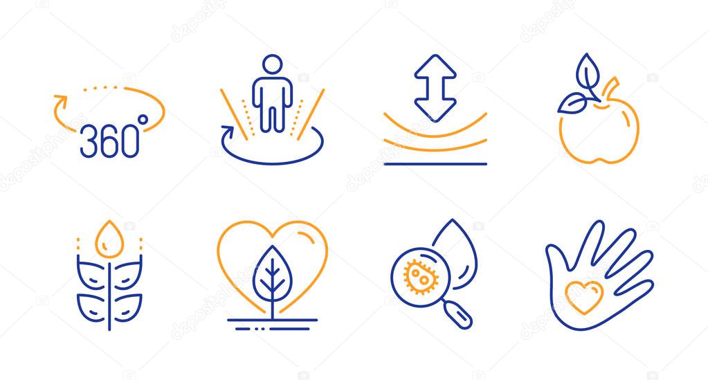 Local grown, Gluten free and Resilience icons set. Eco food, Aug