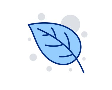 Yaprak çizgi simgesi. Doğa bitkisi işareti. Vektör