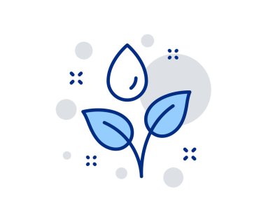 Bitkiler sulama hattı simgesi. Çiy işareti bırakır. Vektör