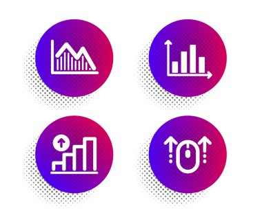 Diyagram grafiği, yatırım grafiği ve simgeler seti. Vektör