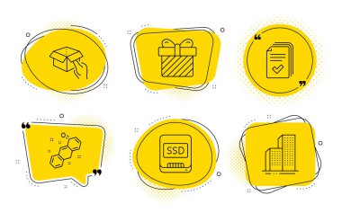 Sürpriz, Bekleme Kutusu ve SSSD simgeleri ayarlandı. Dağıtım, Kimyasal Formül 